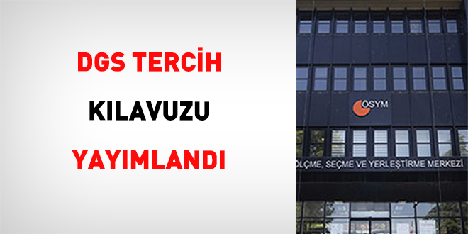 DGS Tercih Klavuzu Yaymland