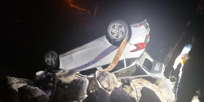 Erzurum'da otomobil nehre u�tu: 1 �l�, 1 yaral�, 1 kay�p