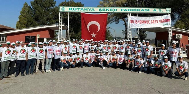 Kütahya Şeker Fabrikası A.Ş. işçileri greve çıktı