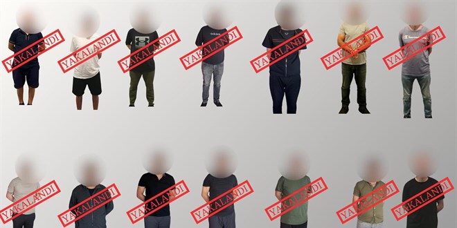 Kırmızı bültenle ve ulusal seviyede aranan 14 suçlu Türkiye'ye getirildi