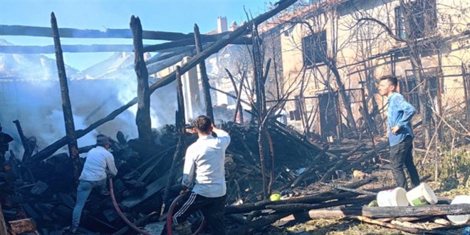 Otomobilden s��rayan alevler, 3 evi yakt�