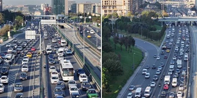 Servisler yola kt, stanbul'da trafik ilesi geri dnd!
