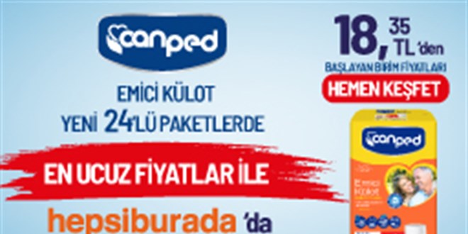 Canped Emici Klot yeni 24'l paketlerde en ucuz fiyatlar ile.