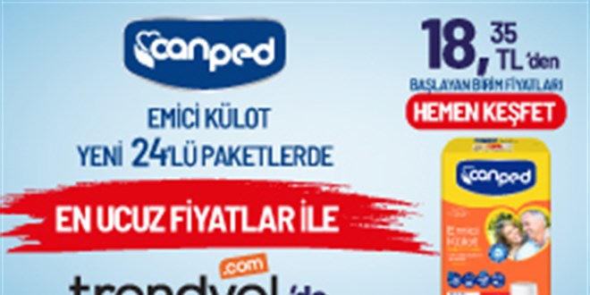 Canped Emici Klot yeni 24'l paketlerde en ucuz fiyatlar ile.