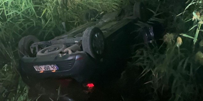 Sakarya'da hızlı tren telaşı kazayla bitti: Araç kanala düştü