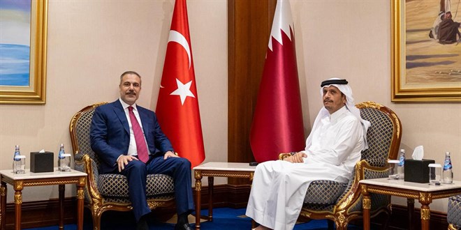 Bakan Fidan, Katar Başbakanı Al-Thani ile görüştü