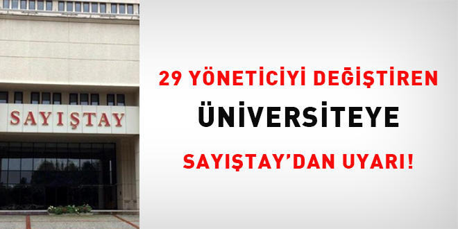 29 yneticiyi deitiren niversiteye Saytay'dan uyar!