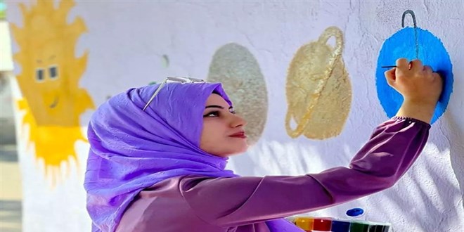 Bir öğretmenin hayali: Duvarlar artık hem öğretiyor hem eğlendiriyor