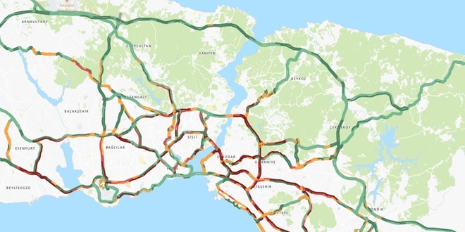 İstanbul'da trafik yoğunluğu yüzde 81