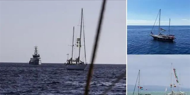 Sumud Filosu'ndaki bir tekne T�rkiye'nin yard�m�yla tahliye edildi