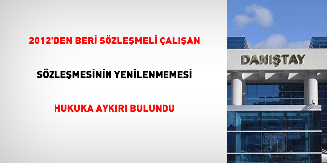 2012'den beri szlemeli alan szlemesinin yenilenmemesi hukuka aykr bulundu