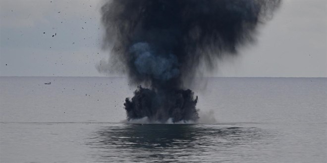 Balklarn bulduu insansz deniz arac imha edildi