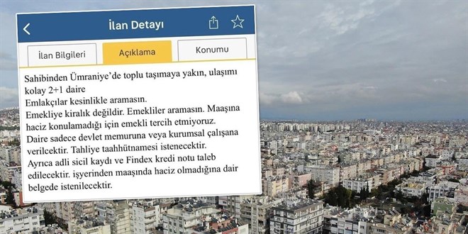 'Emekliye kiralk deildir' ilanna Bakanlktan ceza