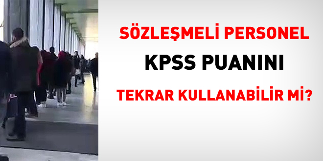 Szlemeli personel KPSS puann tekrar kullanabilir mi?