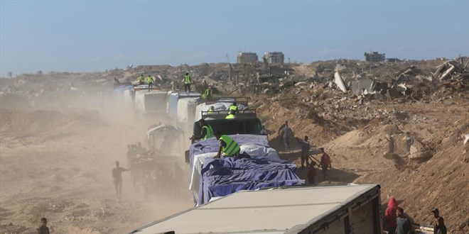 Gazze'deki Hkmet: Dn insani yardm ykl 173 tr ulat