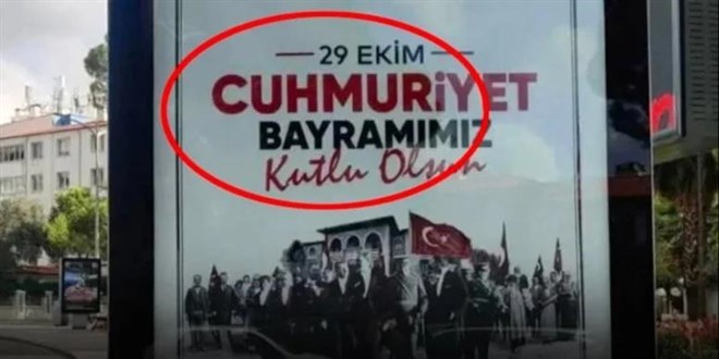 Valiliğin Cumhuriyet Bayramı afişi gündem oldu - Son Dakika Haber