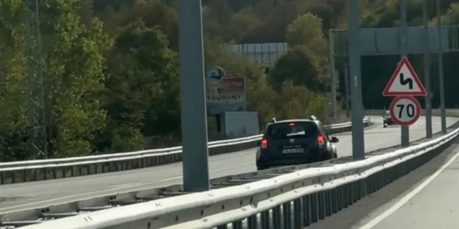 Bartn'da ters ynde ilerleyen srcye 9 bin TL ceza