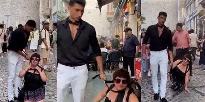 Tasma taktığı kadını sokaklarda dolaştırdı: Tutuklandılar