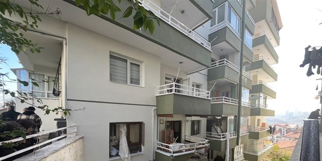 Ankara'da doal gaz borusu kesilen dairede patlama