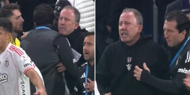 ieye tekme atan Sergen Yaln krmz kartla tribne gnderildi