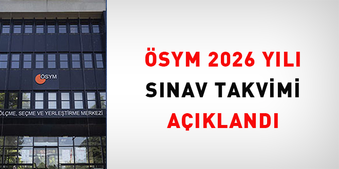 'SYM 2026 Yl Snav Takvimi' akland