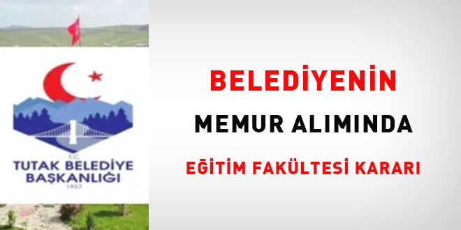 Belediyenin memur almnda eitim fakltesi karar