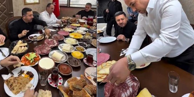 Belediye bakan iin kurulan sofraya sosyal medyada tepki yad