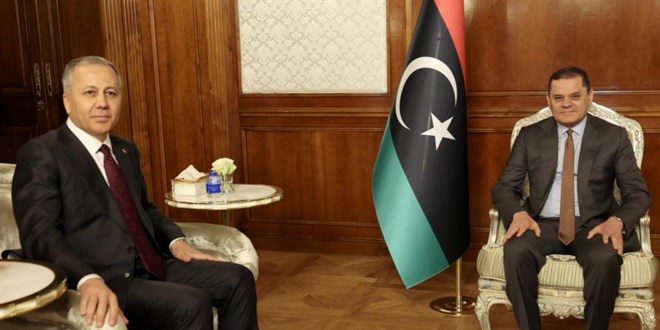 Bakan Yerlikaya, Libya Babakan Dibeybe ile grt - Son Dakika Haber