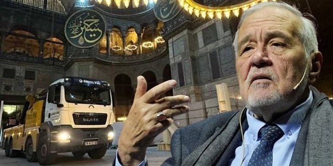 lber Ortayl'dan Ayasofya'daki i makineli grntlere tepki - Son Dakika Haber