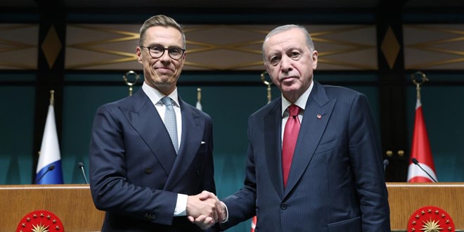 Cumhurbakan Erdoan, Finlandiya Cumhurbakan ile grt - Son Dakika Haber