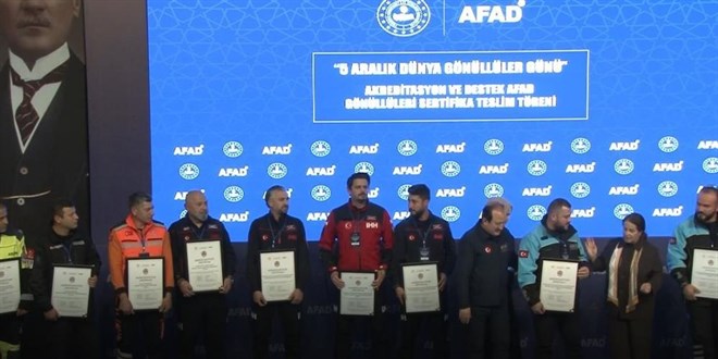 AFAD'dan gnlllerine sertifika ve kimlik teslim treni - Son Dakika Haber