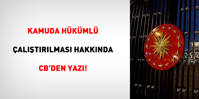 Kamuda Hkml altrlmas Hakknda CB'den Yaz!