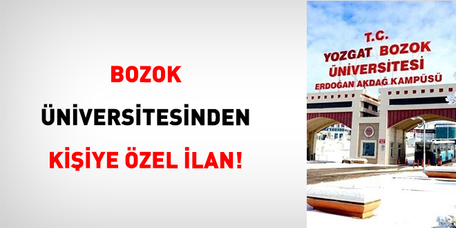 Bozok �niversitesinden Ki�iye �zel �lan!