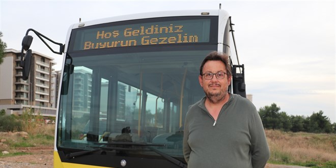 Ald��� eski �ETT otob�s�yle mahalleliyi gezdiriyor - Son Dakika Haber