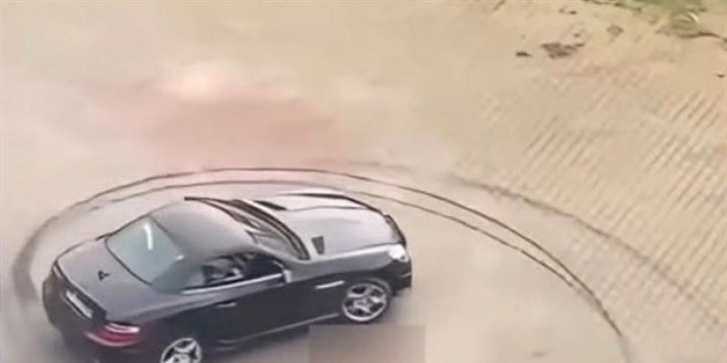 Hastane otopark�nda 'drift' atan s�r�c� yakaland�