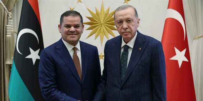 Cumhurba�kan� Erdo�an, Libya Milli Birlik H�k�meti Ba�bakan� Dibeybe ile g�r��t� - Son Dakika Haber