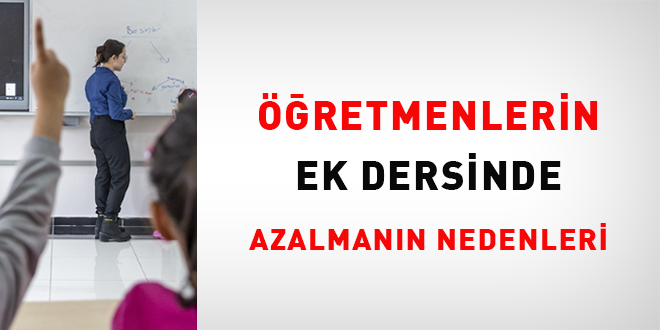 ��retmenlerin ek dersinde azalman�n nedenleri - Son Dakika Haber