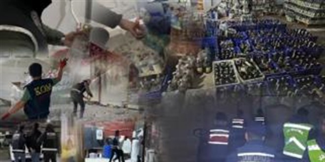 Yurt genelinde 91 bin 384 litre sahte ve ka�ak i�ki ele ge�irildi