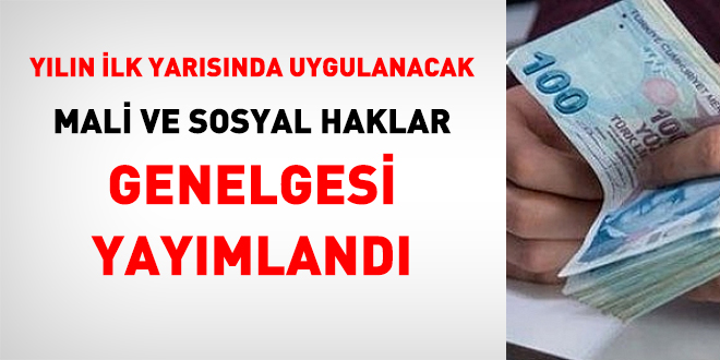 2026 y�l� mali ve sosyal haklar genelgesi yay�mland�