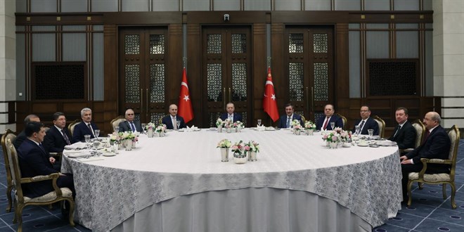 Erdo�an yasama, y�r�tme ve yarg� organlar�n�n temsilcileri ile g�r��t�