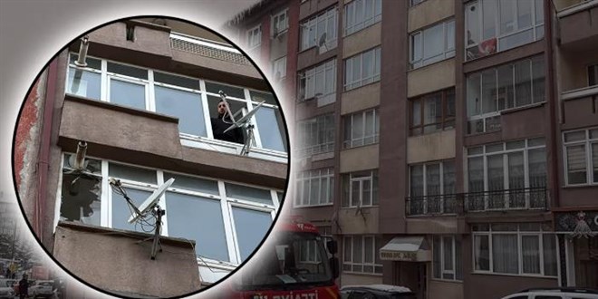 5 katl� apartmanda patlayan kombi mahalleyi korkuttu