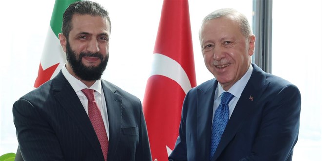 Erdo�an, Suriye Cumhurba�kan� Ahmed �ara ile g�r��t�