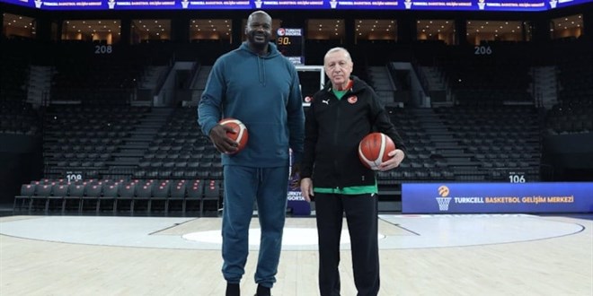 Cumhurba�kan� Erdo�an ile Shaquille O'Neal bir araya geldi - Son Dakika Haber