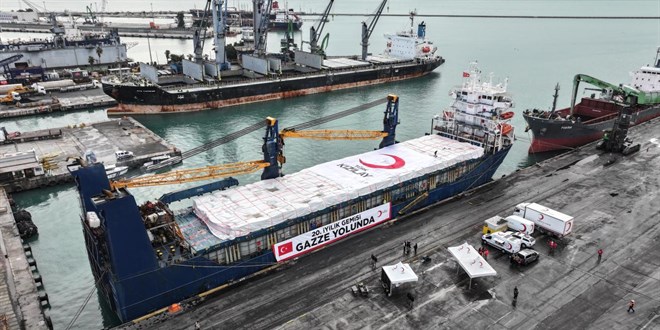 K�z�lay'�n 20. '�yilik Gemisi' Gazze'ye u�urland� - Son Dakika Haber