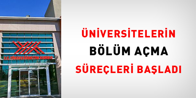 �niversitelerin b�l�m a�ma s�re�leri ba�lad�! - Son Dakika Haber