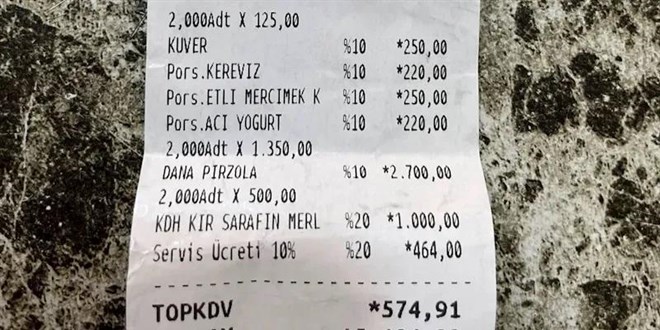 Restoranlardaki servis �cretine yeni d�zenleme geldi