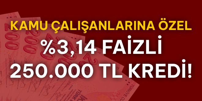 Kamu �al��anlar�na �zel %3,14 Faizli 250.000 TL Kredi! - Son Dakika Haber
