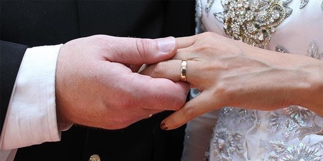 T�rkiye'de ge�en y�l yar�m milyondan fazla �ift evlendi - Son Dakika Haber