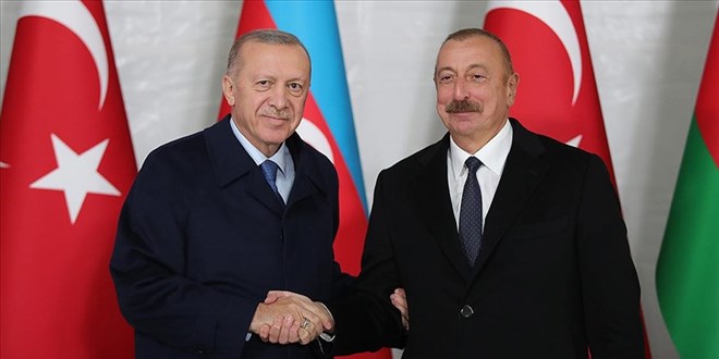 Erdo�an, Azerbaycan Cumhurba�kan� Aliyev ile g�r��t�