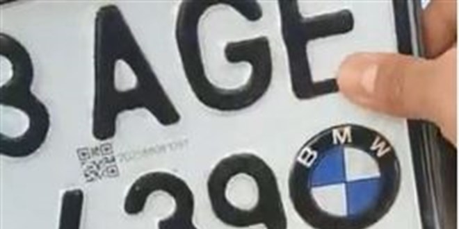 Plakay� boyayarak de�i�tiren s�r�c�ye 220 bin lira ceza yaz�ld� - Son Dakika Haber